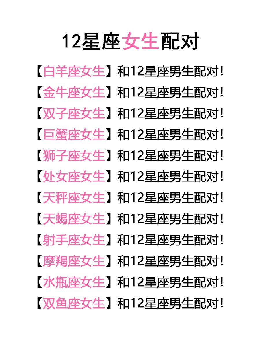 星座配对查询男女表(星座配对查询男女免费) 星座配对查询男女表(星座配对查询男女免费)