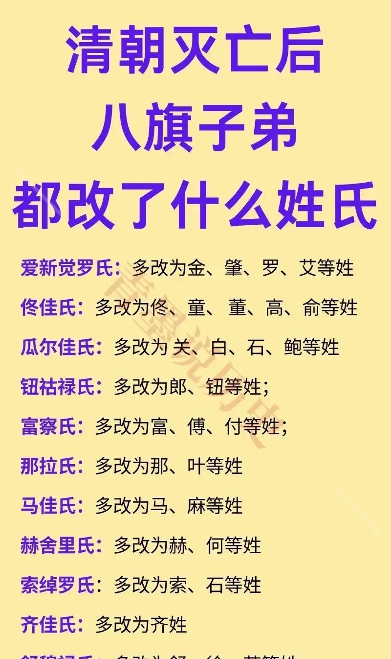 三个已经灭绝的姓 三个已经灭绝的姓