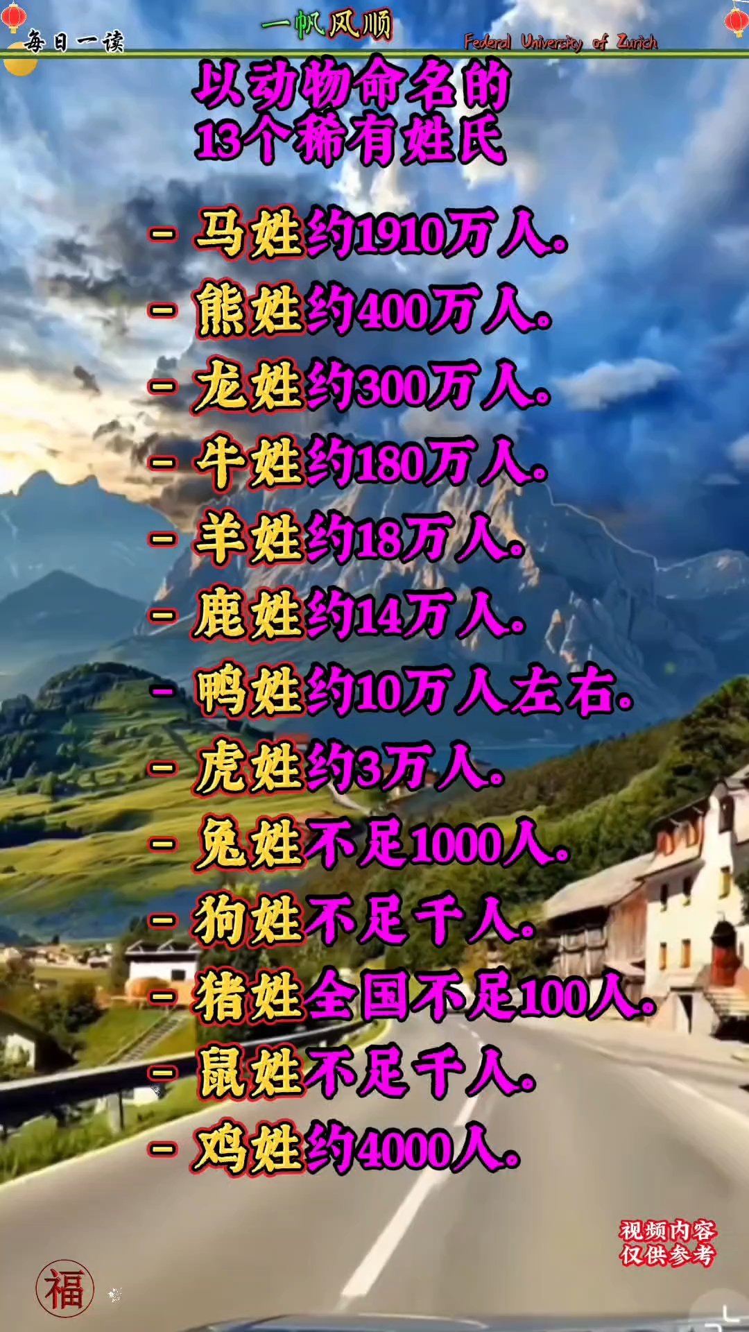 百家姓的生肖 百家姓的生肖