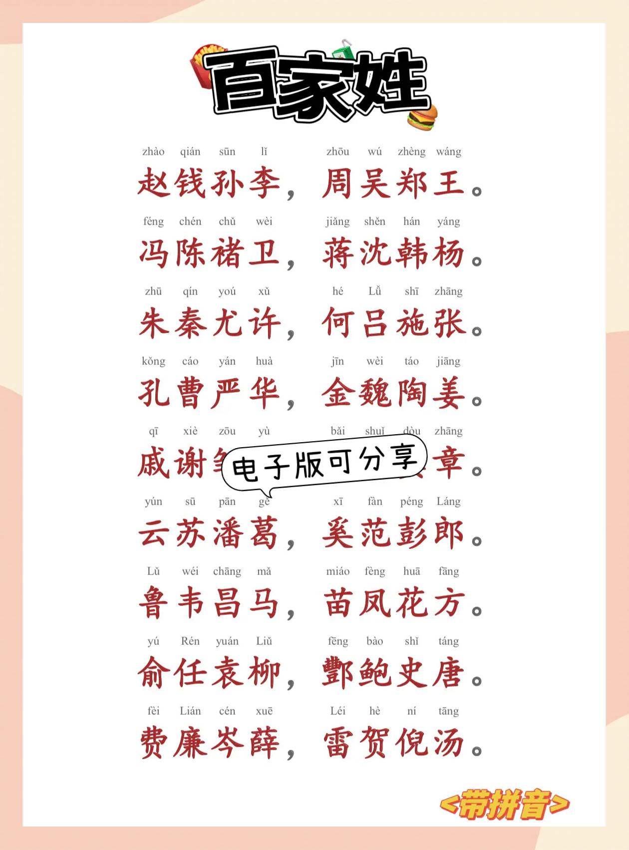 百家姓的前十名是什么姓氏 百家姓的前十名是什么姓氏