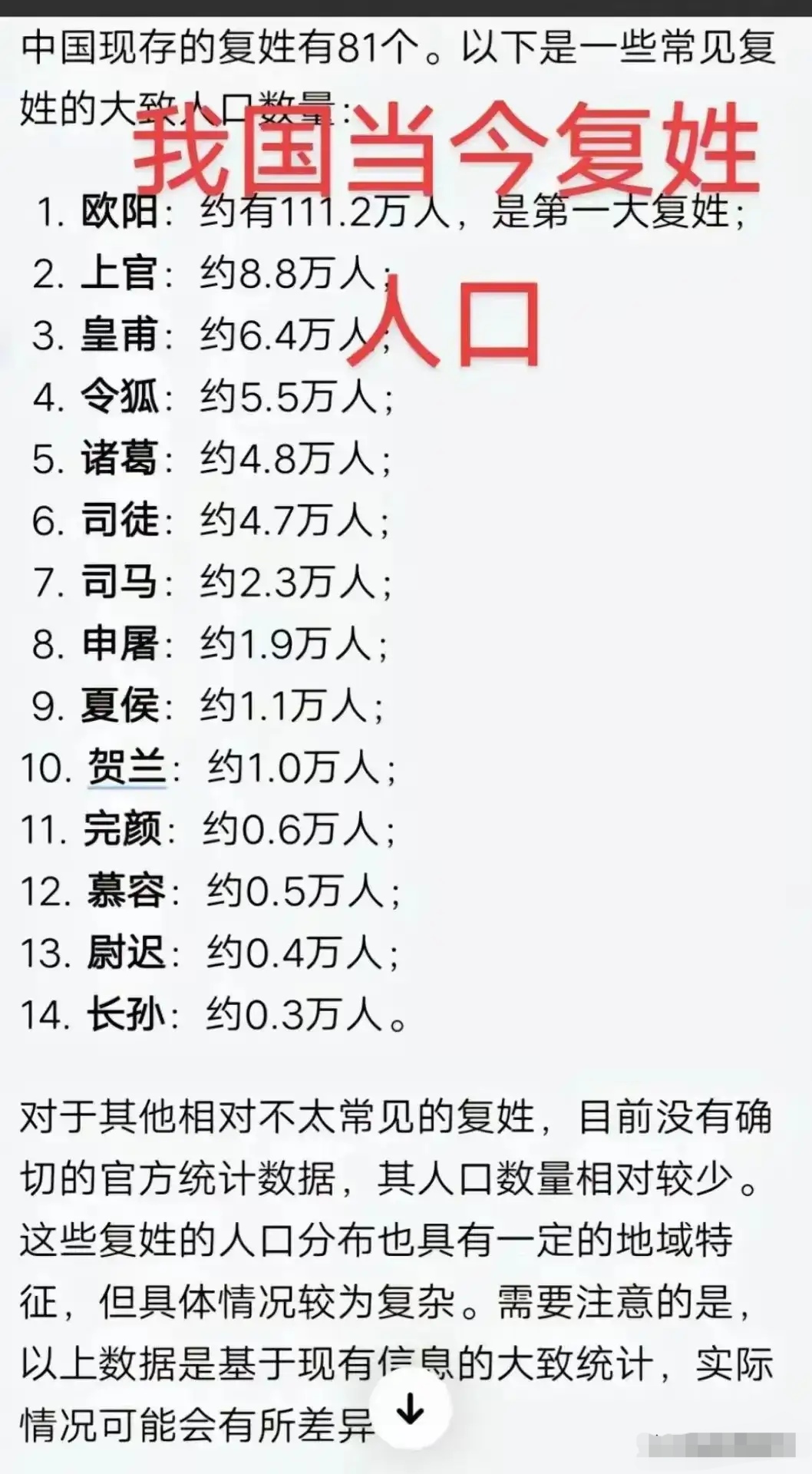 我国有多少个姓 我国有多少个姓