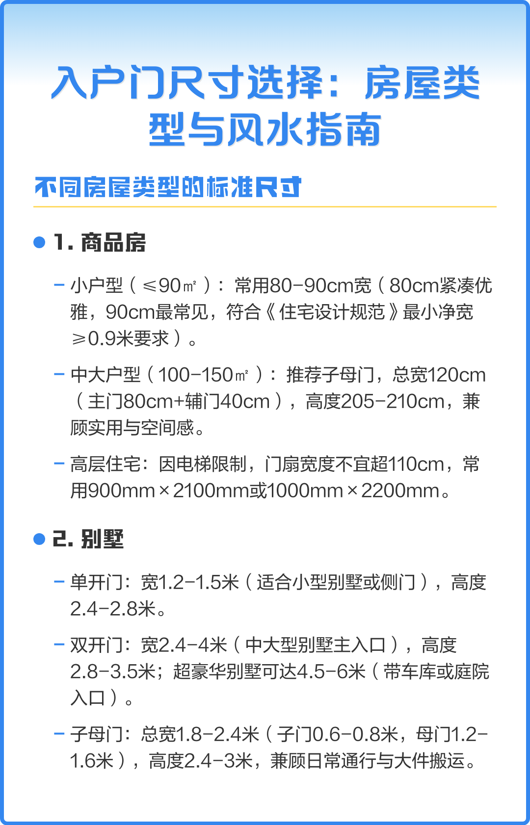 农村大门最佳尺寸一览表