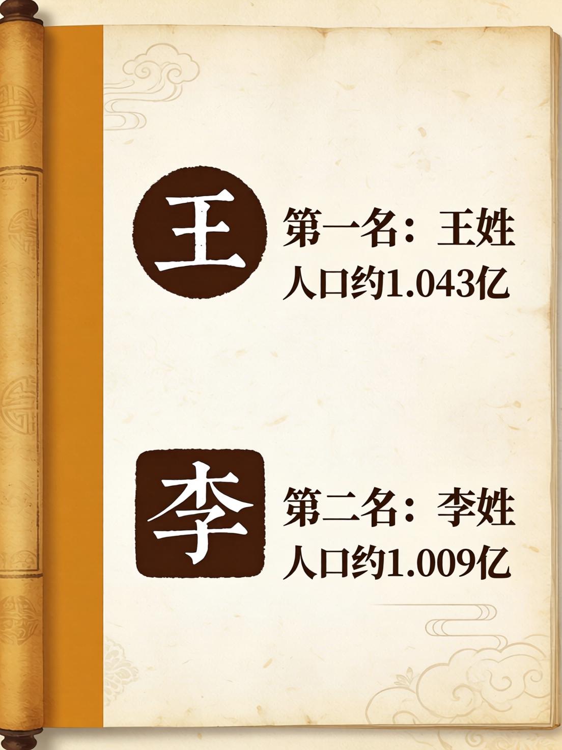 人口最大的姓氏排名 人口最大的姓氏排名