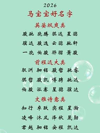 起名字男孩小名