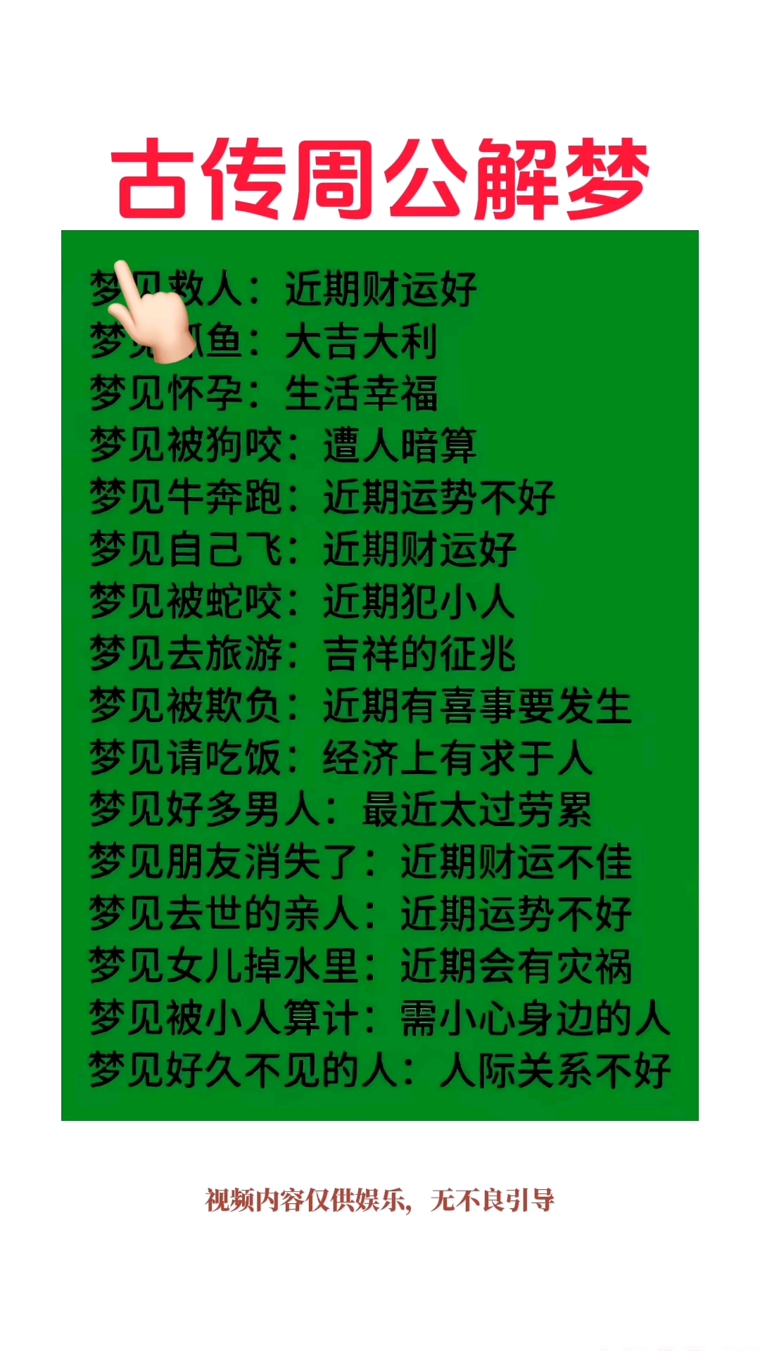 周公解梦大全全解免费版