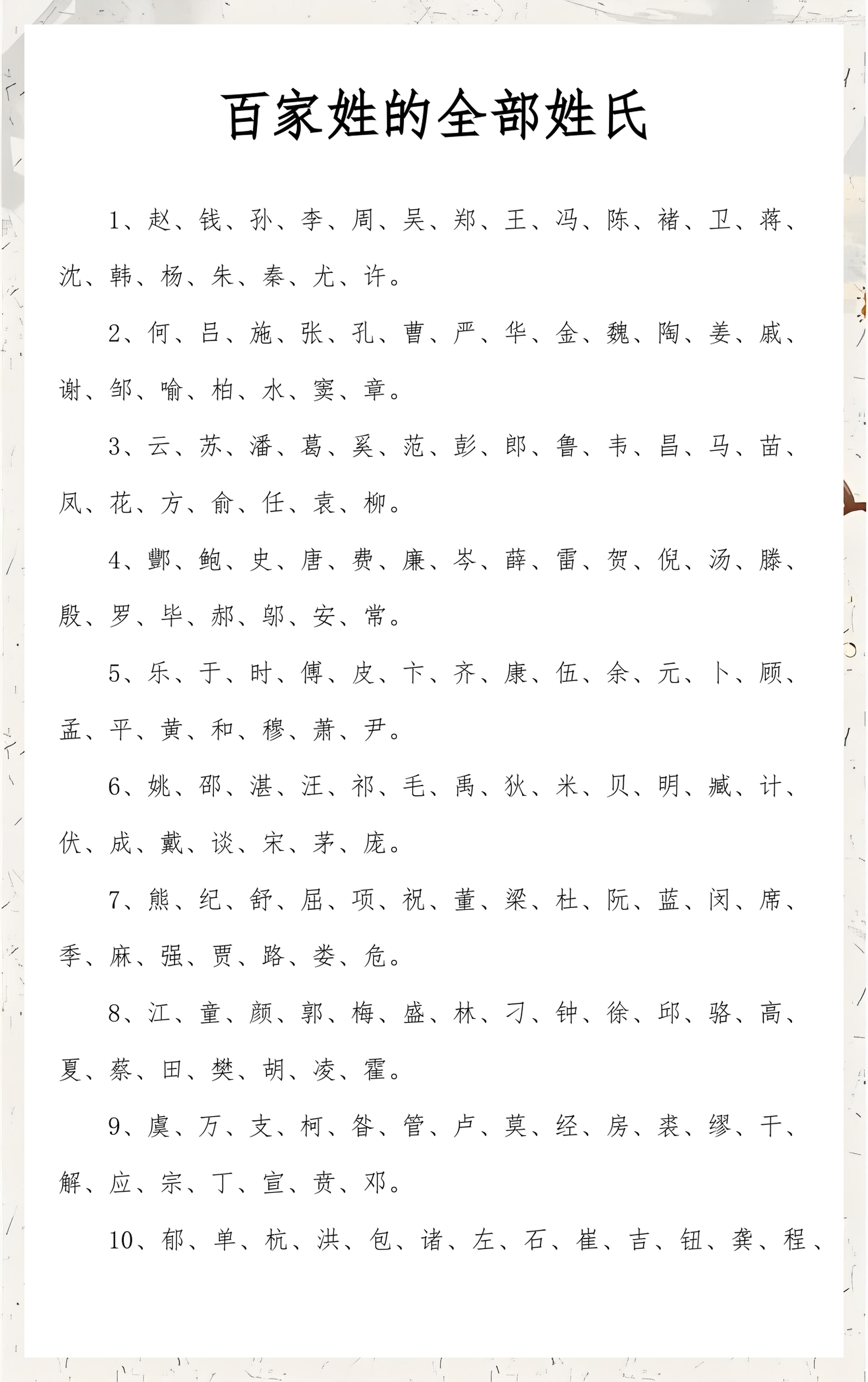 姓zhou全部姓氏 姓zhou全部姓氏