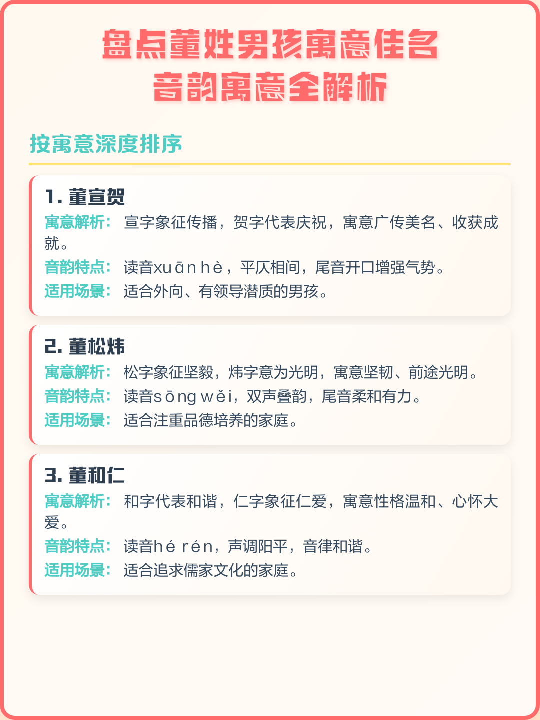 董姓取名大全