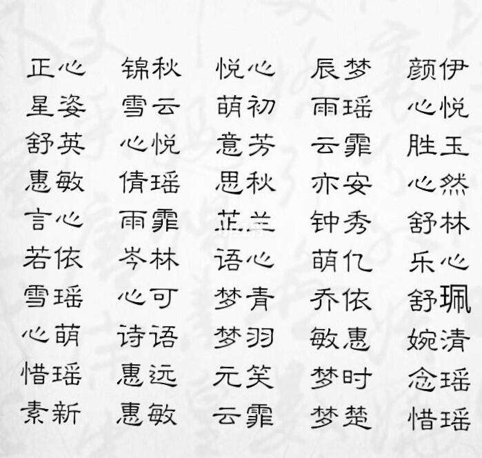 免费起名女孩名字大全 免费起名女孩名字大全