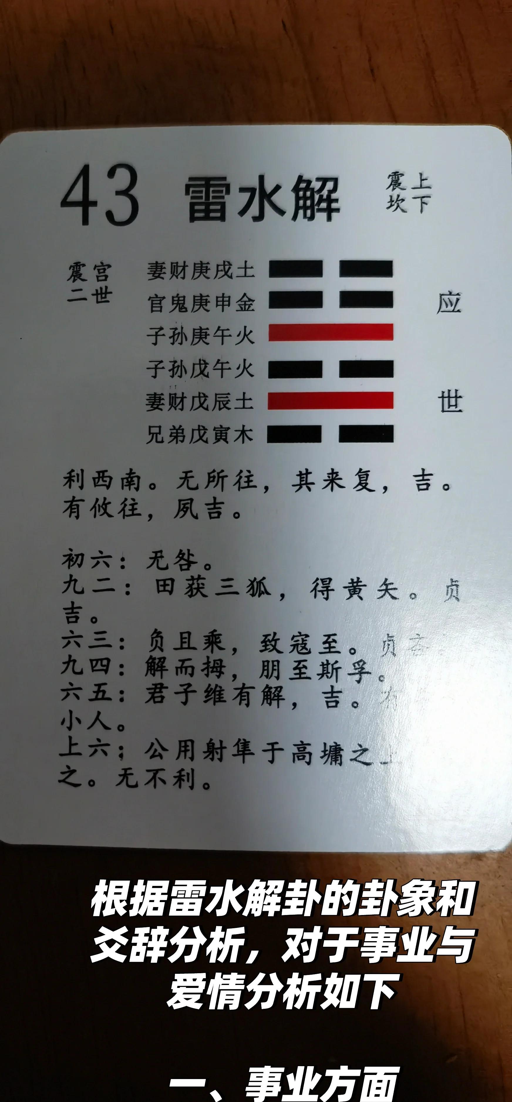 六爻免费占卜一卦结果解读