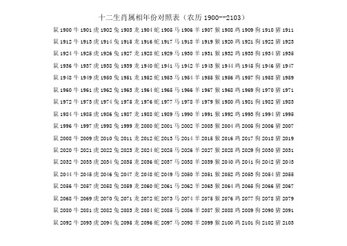 12生肖年份生肖年份对照表 12生肖年份生肖年份对照表
