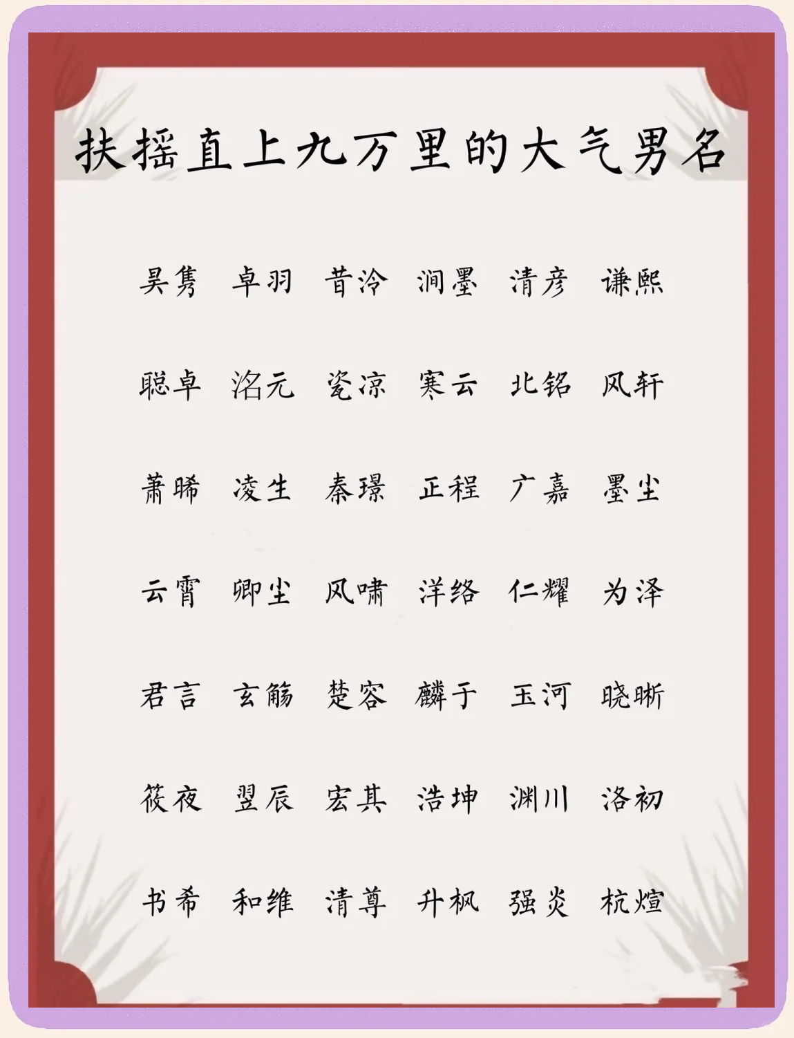起名字男孩(起名字男孩word)