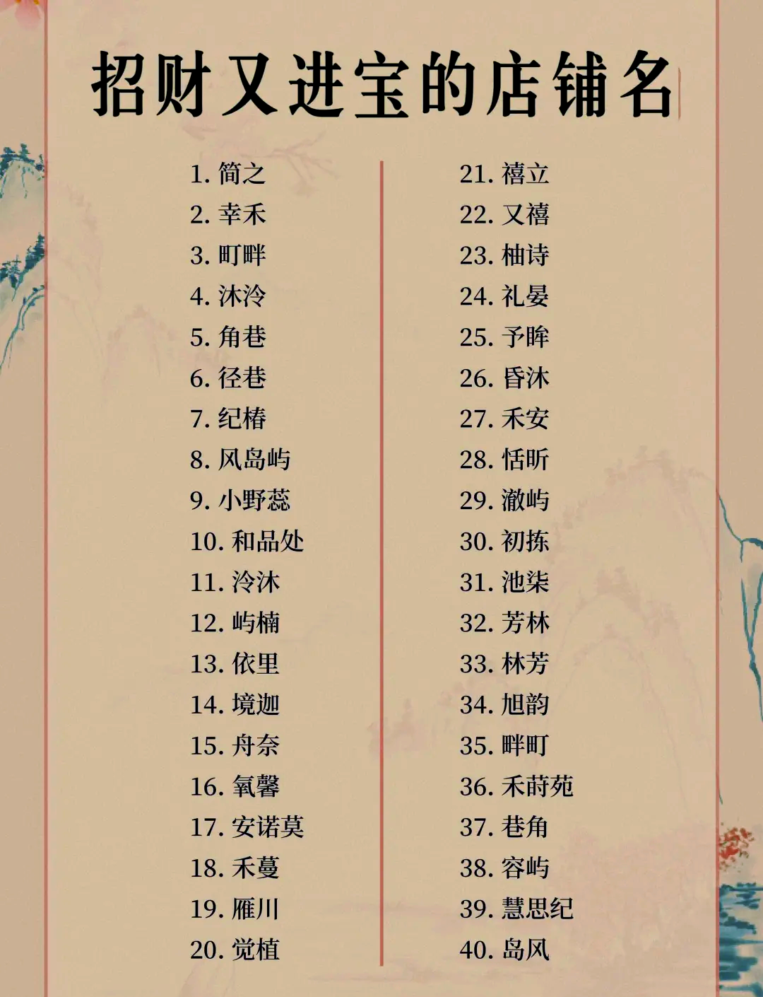 免费起名店铺(免费取名店铺名字推荐)