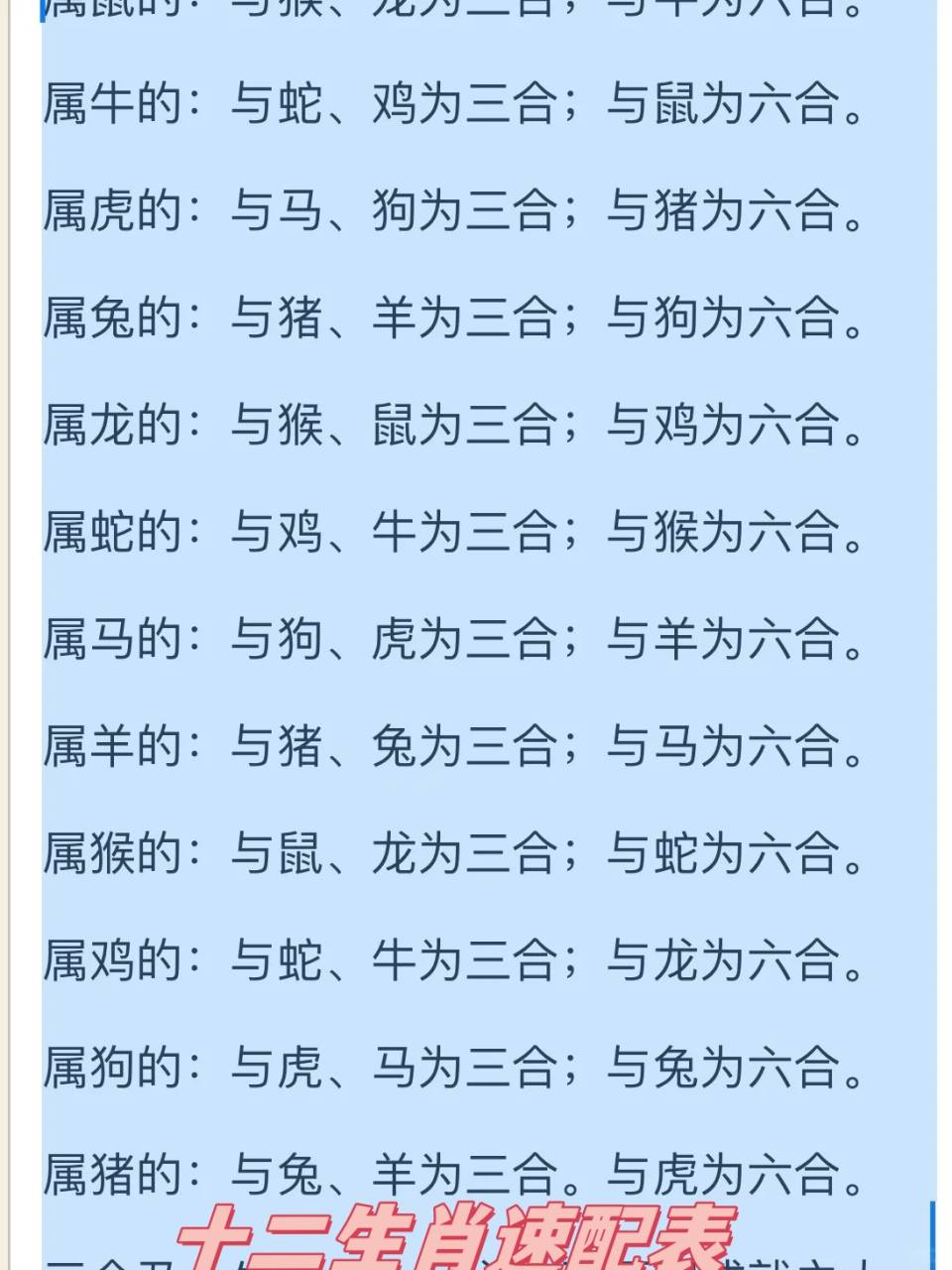 生肖配对表十二生肖顺序表(生肖配对十二生肖属相婚姻配对) 生肖配对表十二生肖顺序表(生肖配对十二生肖属相婚姻配对)