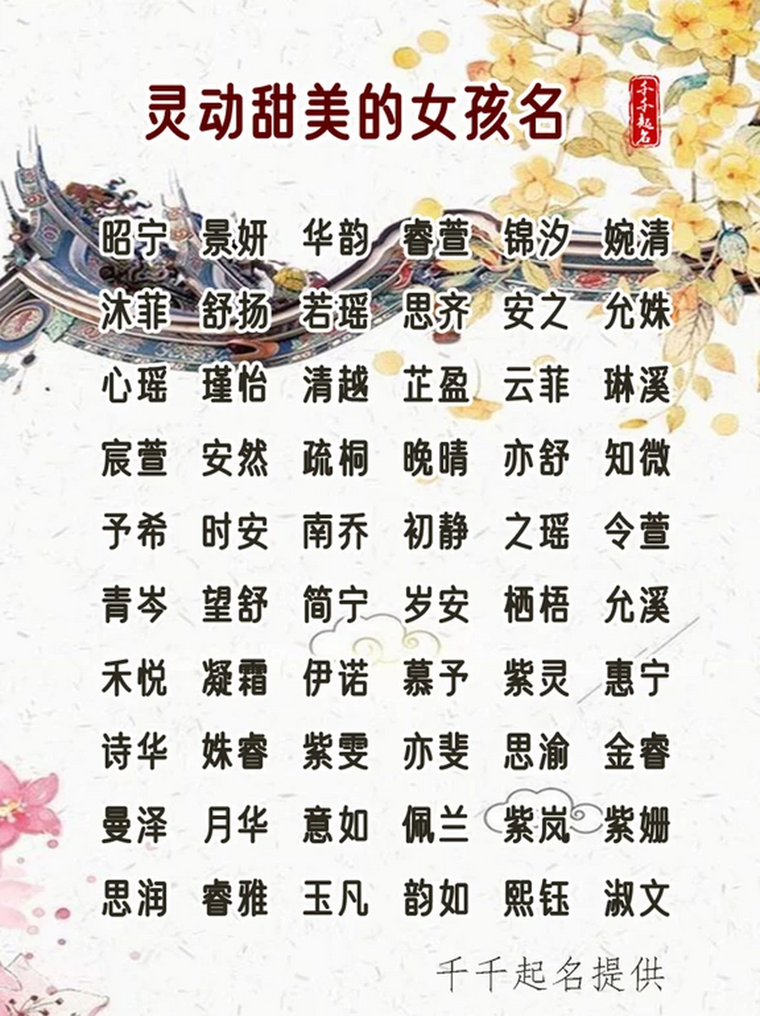 起名字女孩大全免费(起名字女孩大全免费取名)
