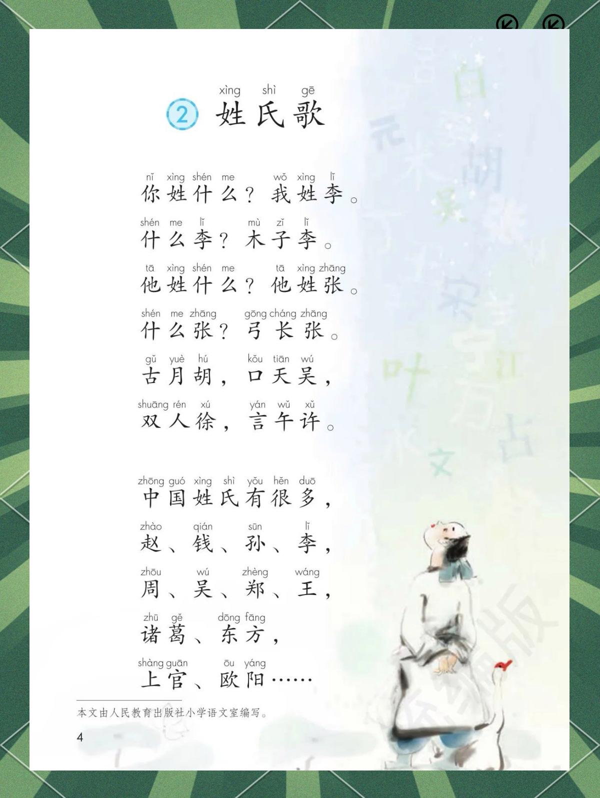 百家姓顺口溜儿歌(百家姓顺口溜完整版快速记忆)