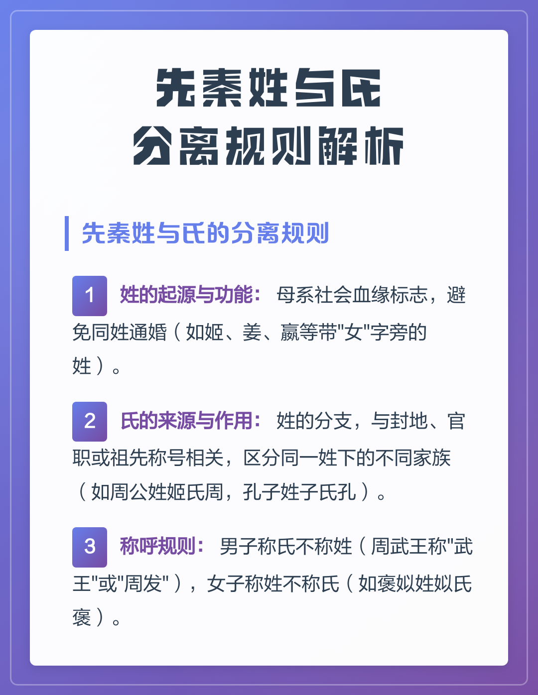 姓氏规则(姓氏xian) 姓氏规则(姓氏xian)