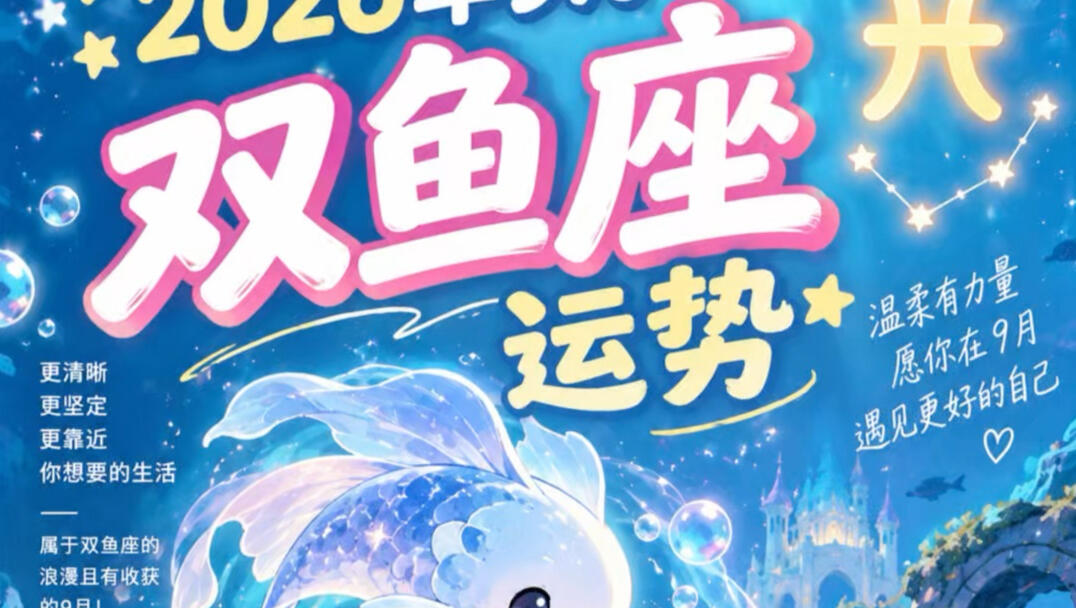 双鱼座8月运势2026工作(双鱼座八月运势2026年占卜)