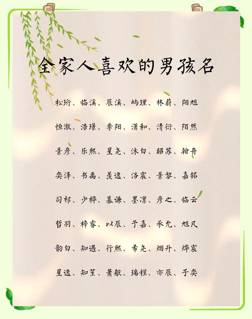 今年起名字大全男孩(今年孩子起名字大全男孩) 今年起名字大全男孩(今年孩子起名字大全男孩)