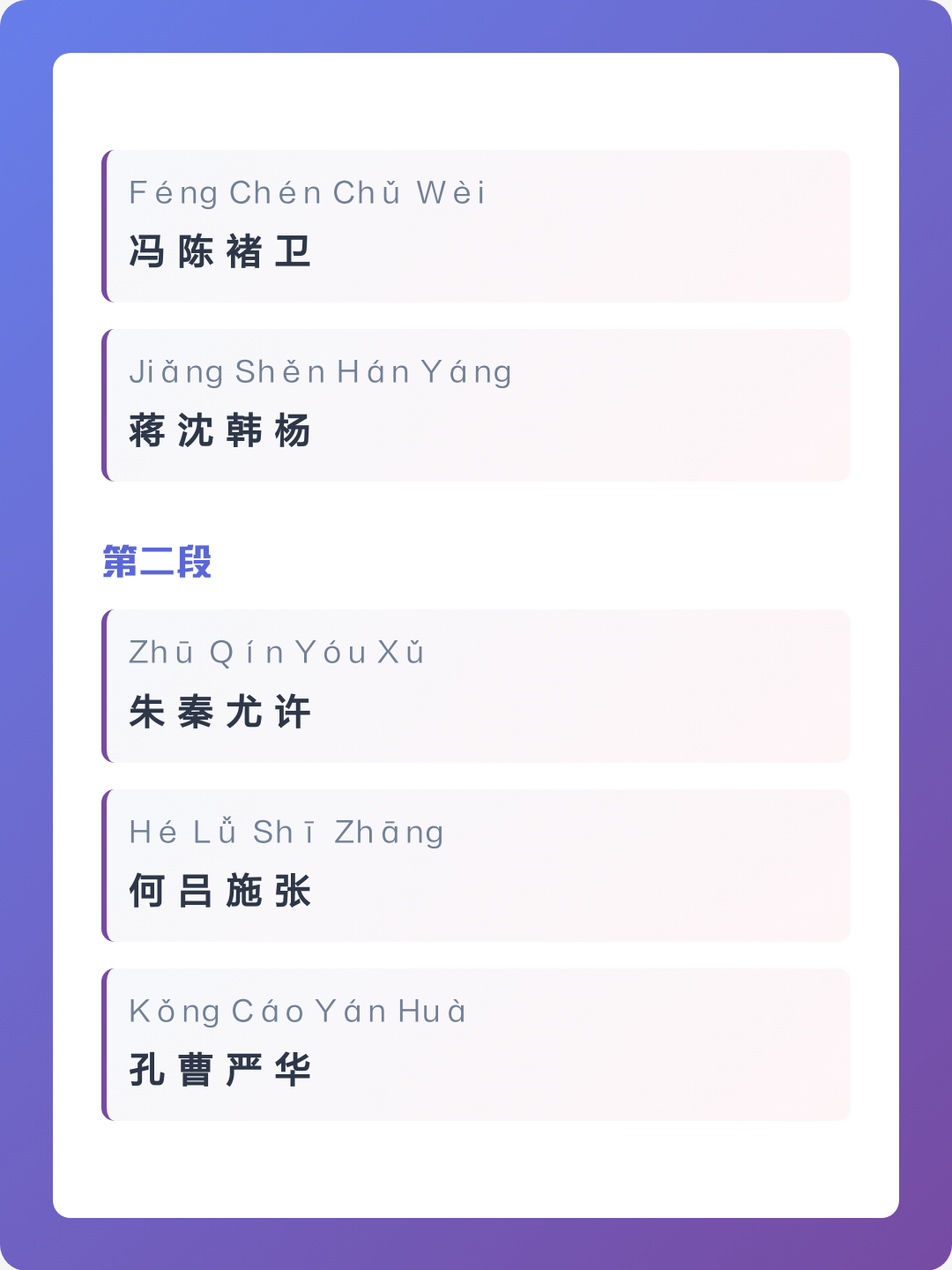 百家姓最新排序是啥(百家姓最新排序是啥名字)