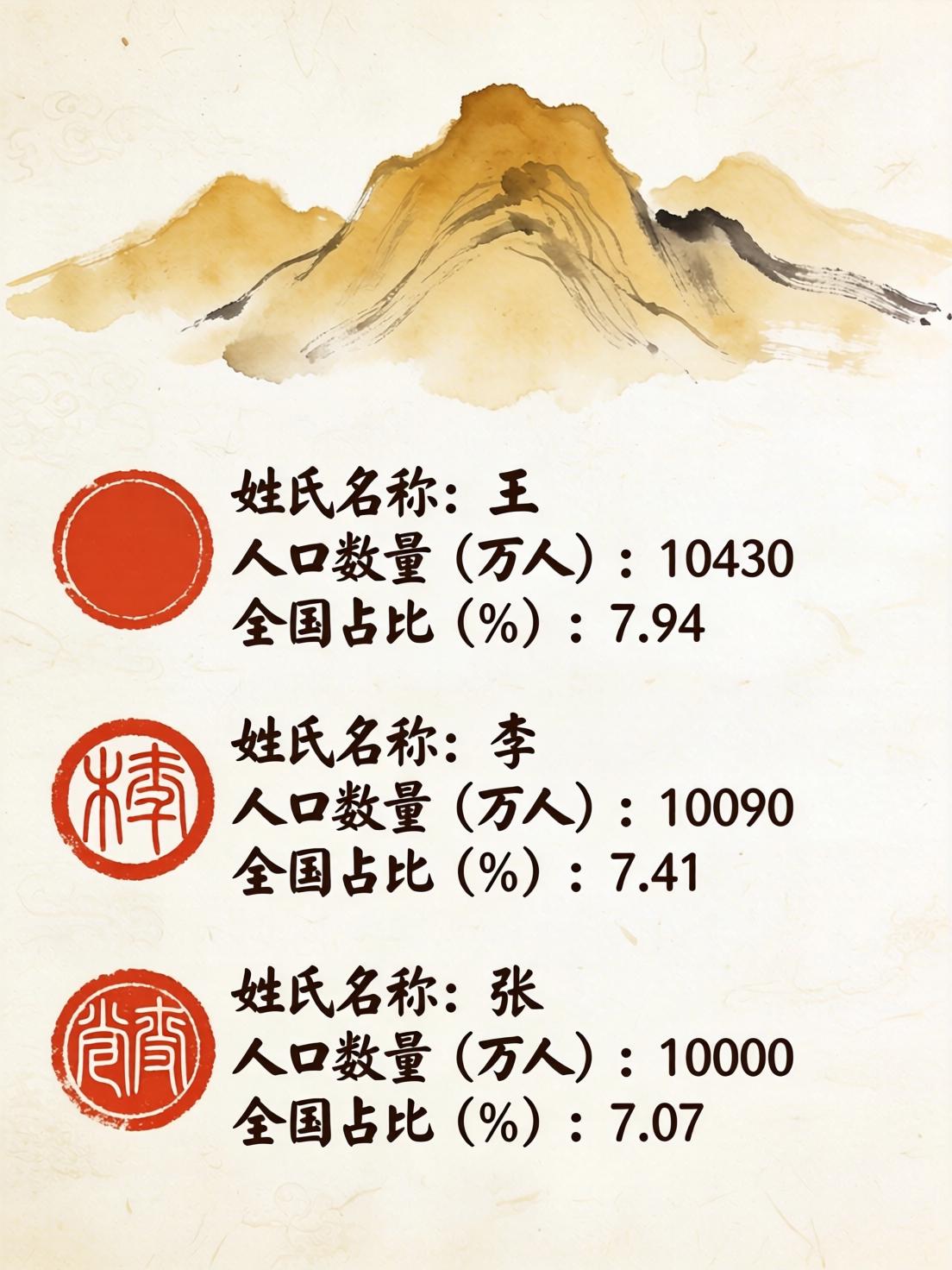 姓氏排名表最新排行榜(姓氏排名表前1000名图片大全) 姓氏排名表最新排行榜(姓氏排名表前1000名图片大全)