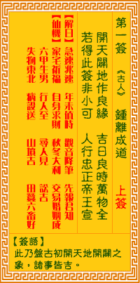 每日一签灵签免费预约(每日免费一签一卦观世音灵签)