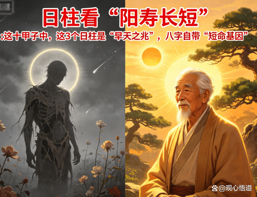 4个短命日柱(有大灾大难日柱)