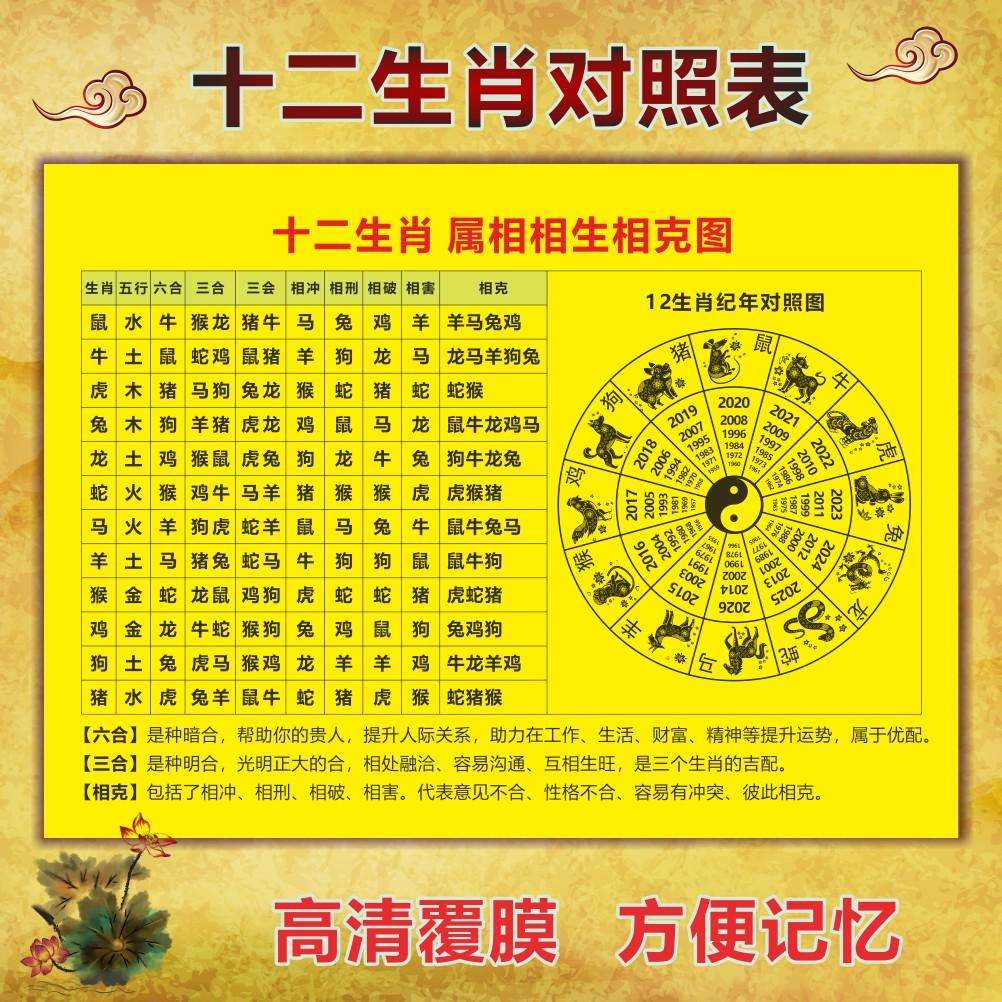 十二属相婚配表(十二属相婚配表图片)