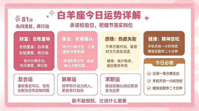 今日白羊座运势如何(今天白羊座运势详细解析)