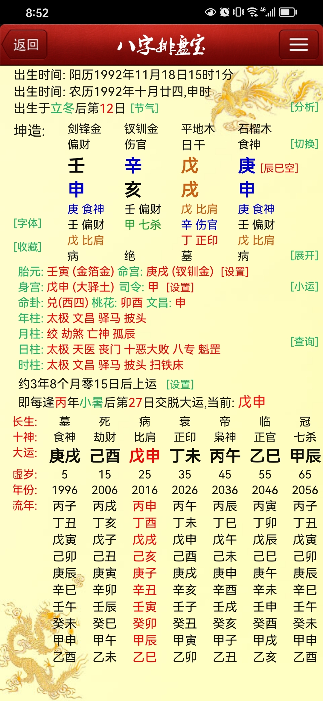 生辰八字查喜用神(卜易居测试八字喜用神)