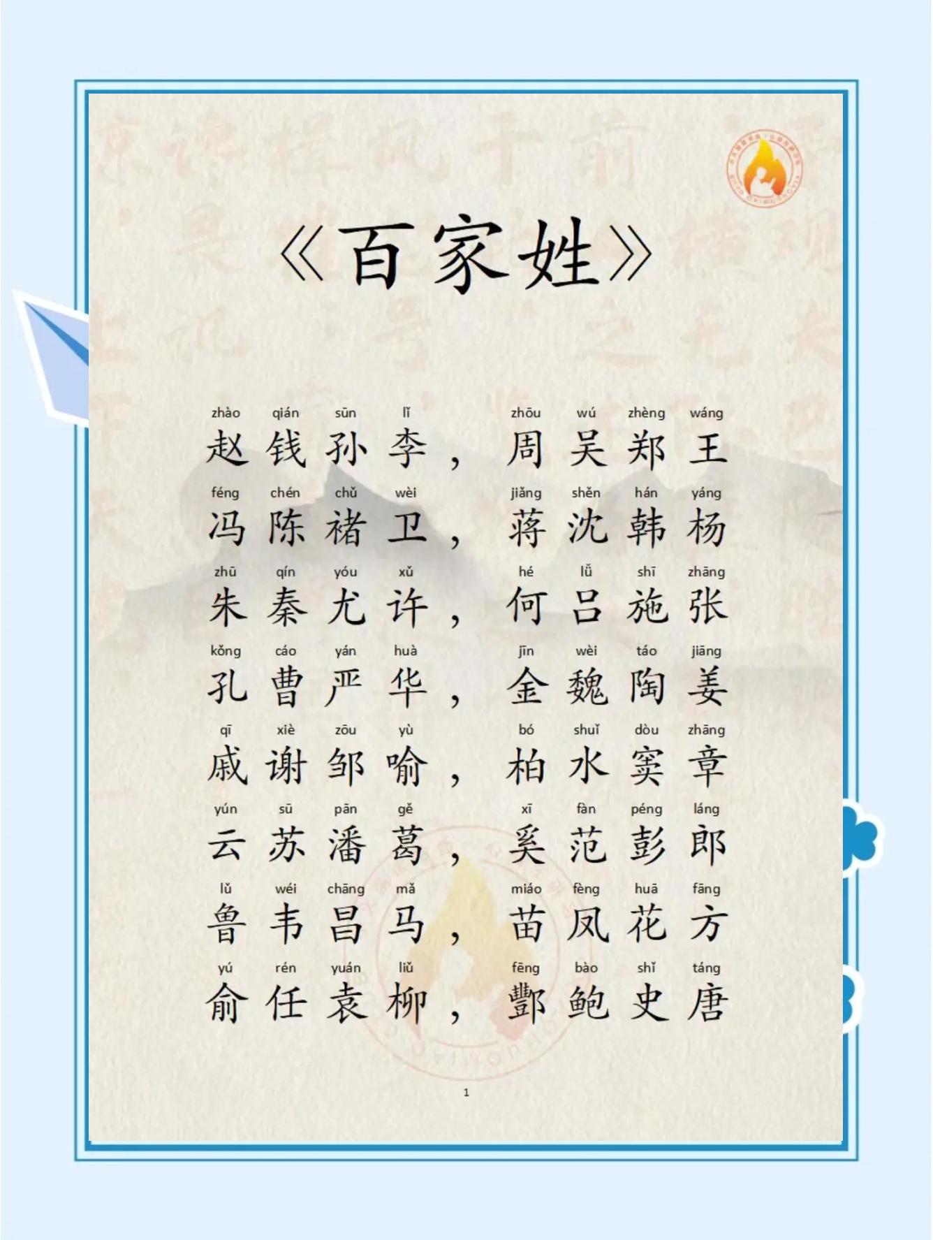 百家姓历史排名顺序(百家姓排名顺序是按什么来的)