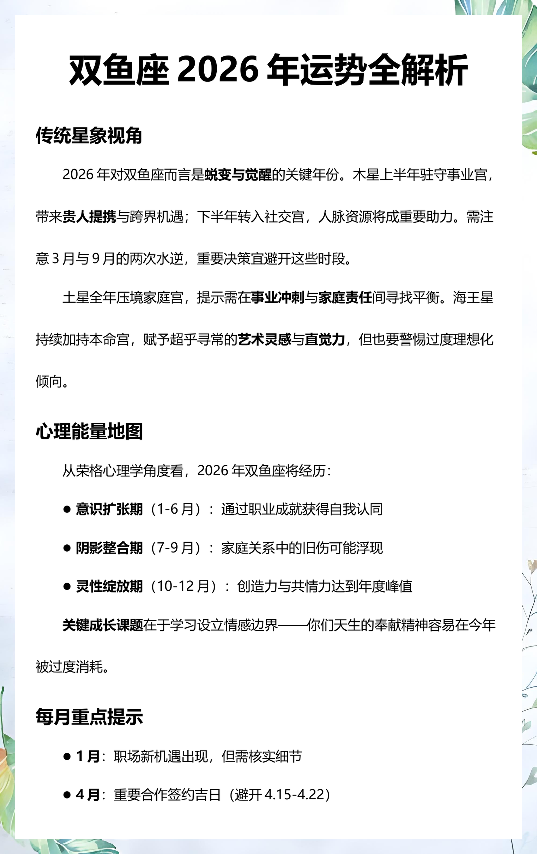 双鱼座今年财运排名(双鱼座2026财运大招)