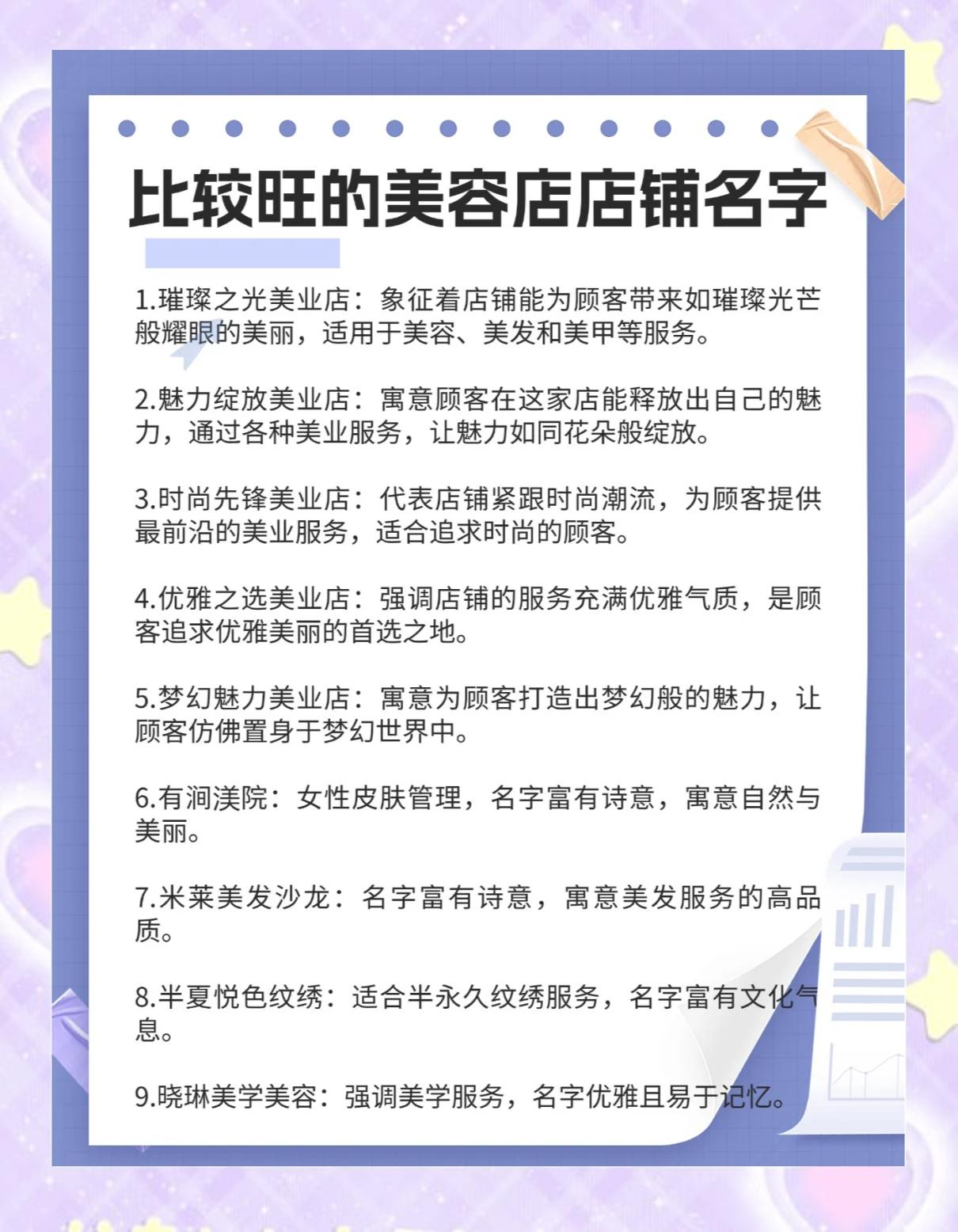 美发店起名(美发店起名大全免费取名)