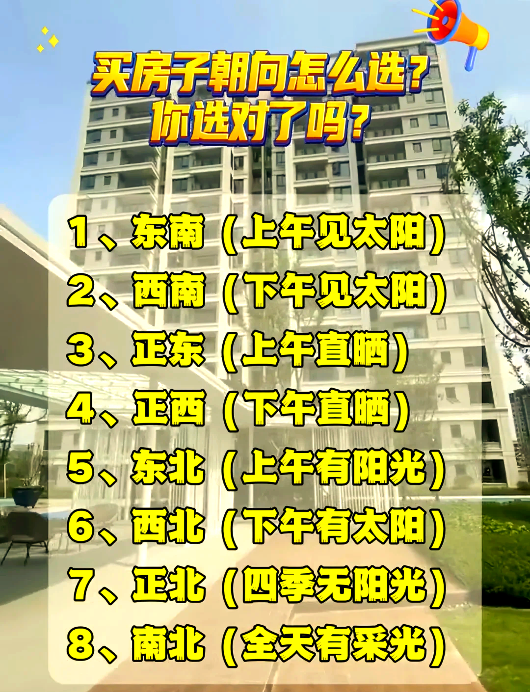 房子朝向看门还是阳台(怎么判断房子的坐向和朝向)