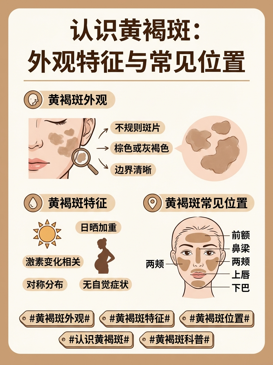 脸上长黄褐斑看什么科(脸上长黄褐斑看什么科1)