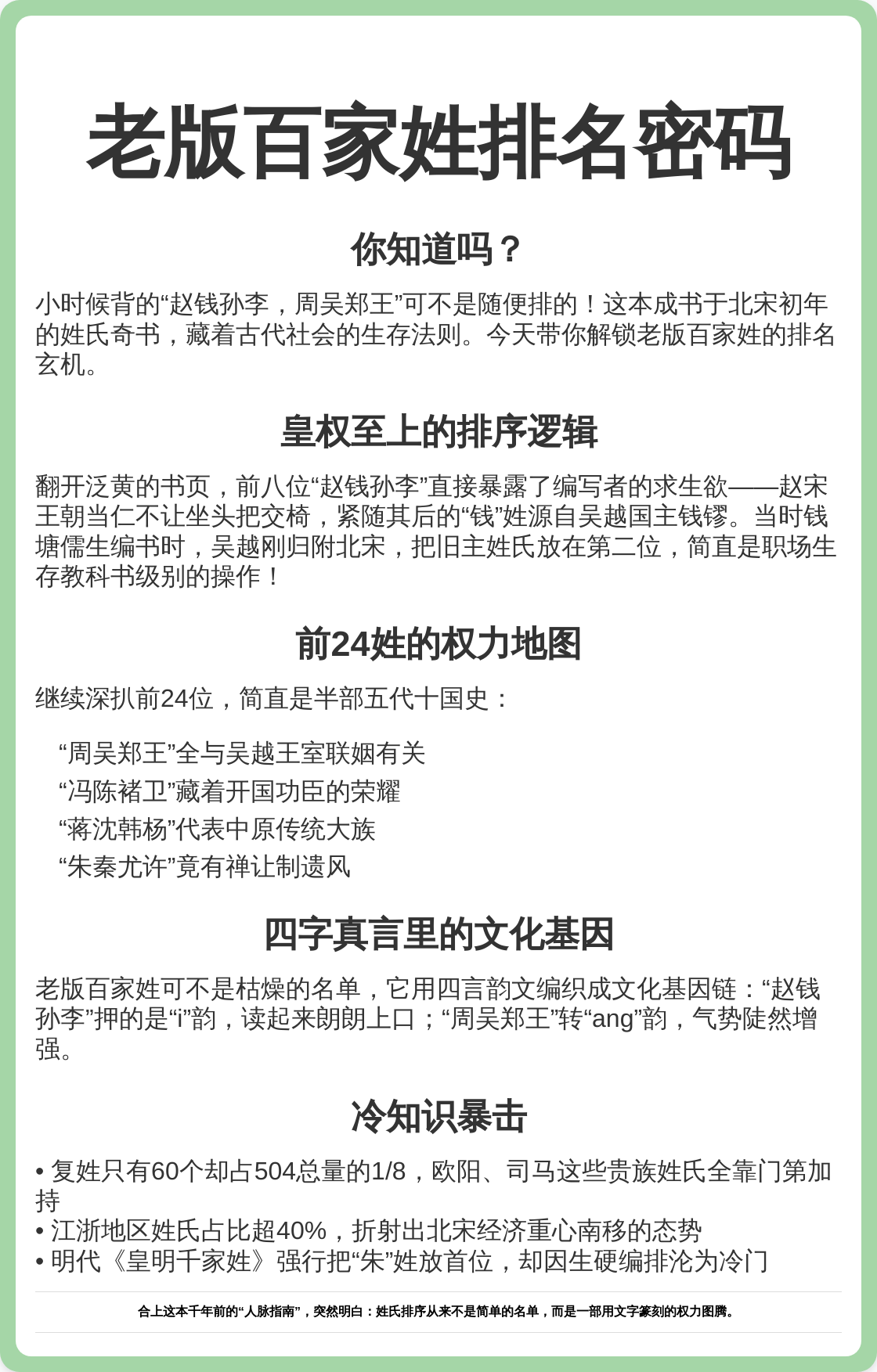 百家姓产生于哪个朝代(百家姓产生于哪个朝代之前) 百家姓产生于哪个朝代(百家姓产生于哪个朝代之前)